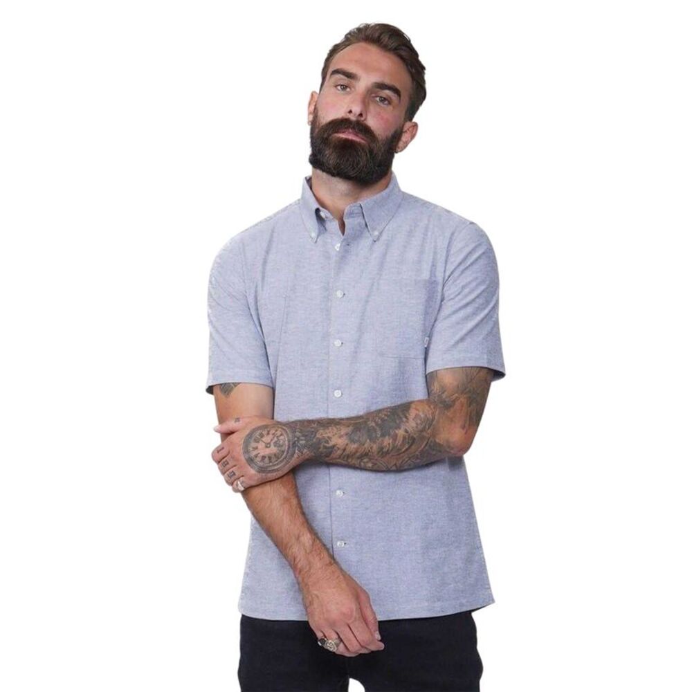 Firetrap Mens Classic Oxford Shirt / Blue